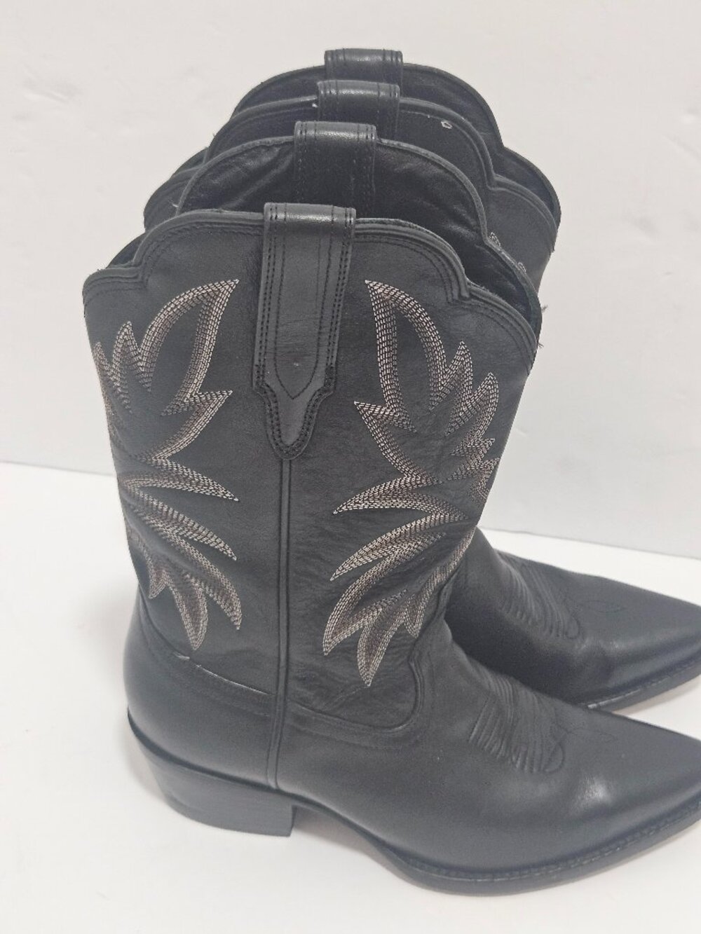 Tecovas The Sadie Black Leather Cowgirl Boots Size 8B